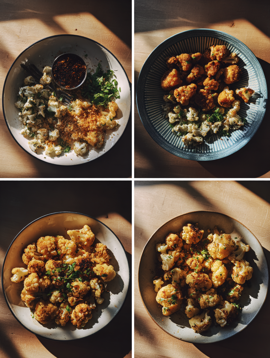 Steps for Bang Bang Cauliflower Bites Recipe Crispy Vegan Appetizer