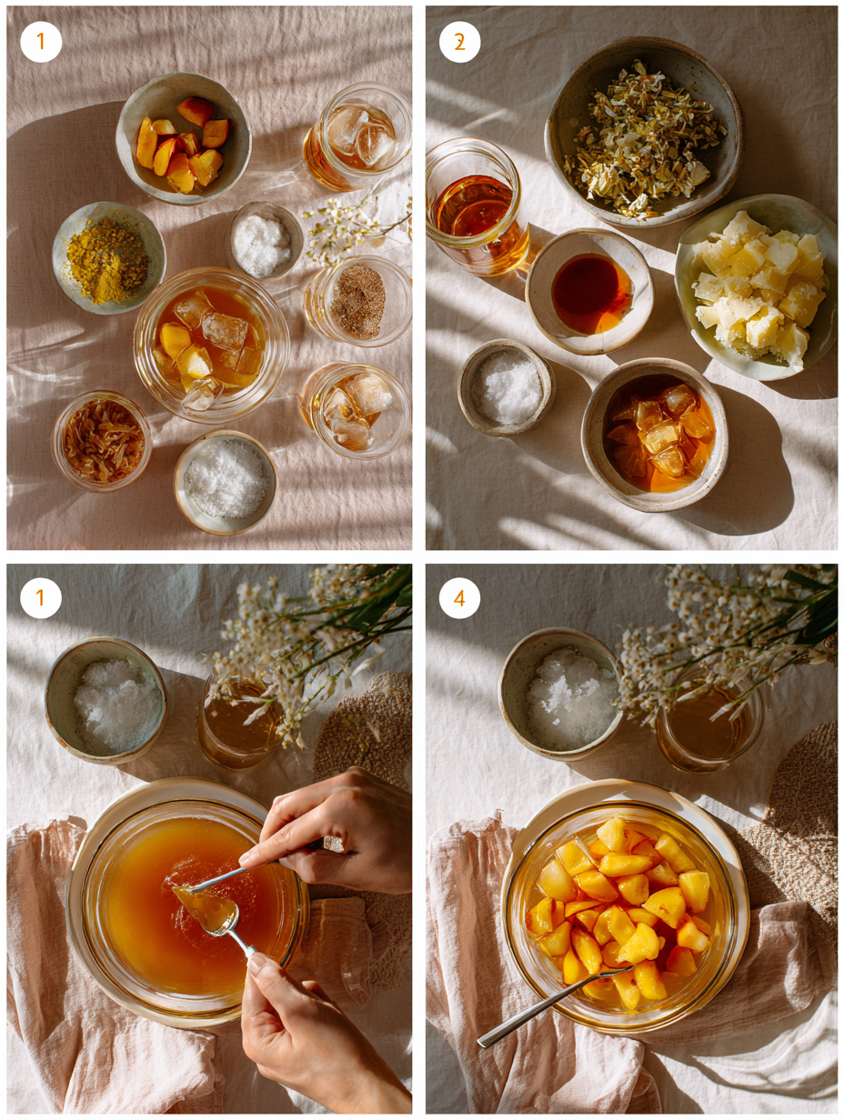Step by step instructions for Indulge in the Refreshing Peach Iced Tea Magic
