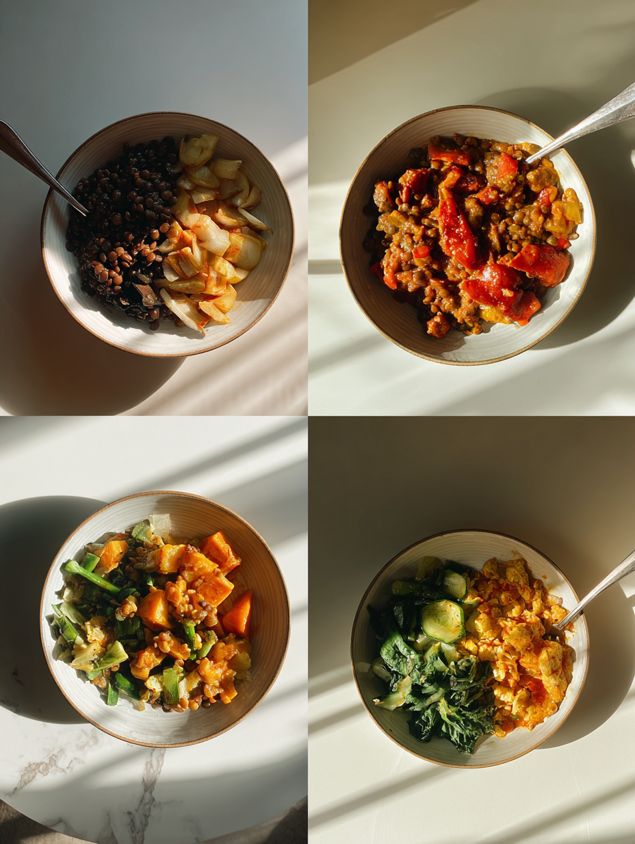 Steps for Protein-Rich Lentil Veggie Stew