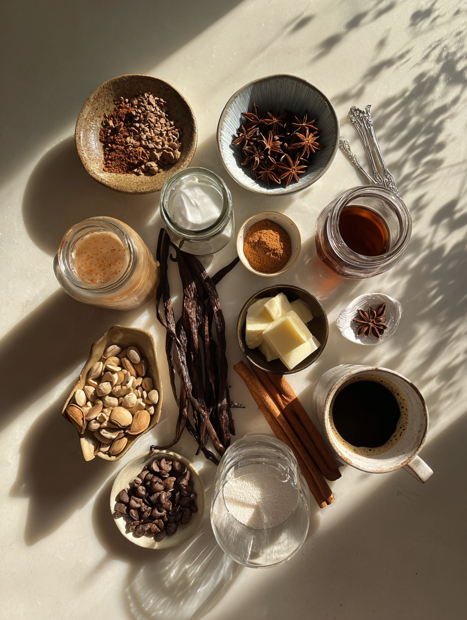 Ingredients for Toasted Vanilla Shaken Espresso Recipe Homemade Drink