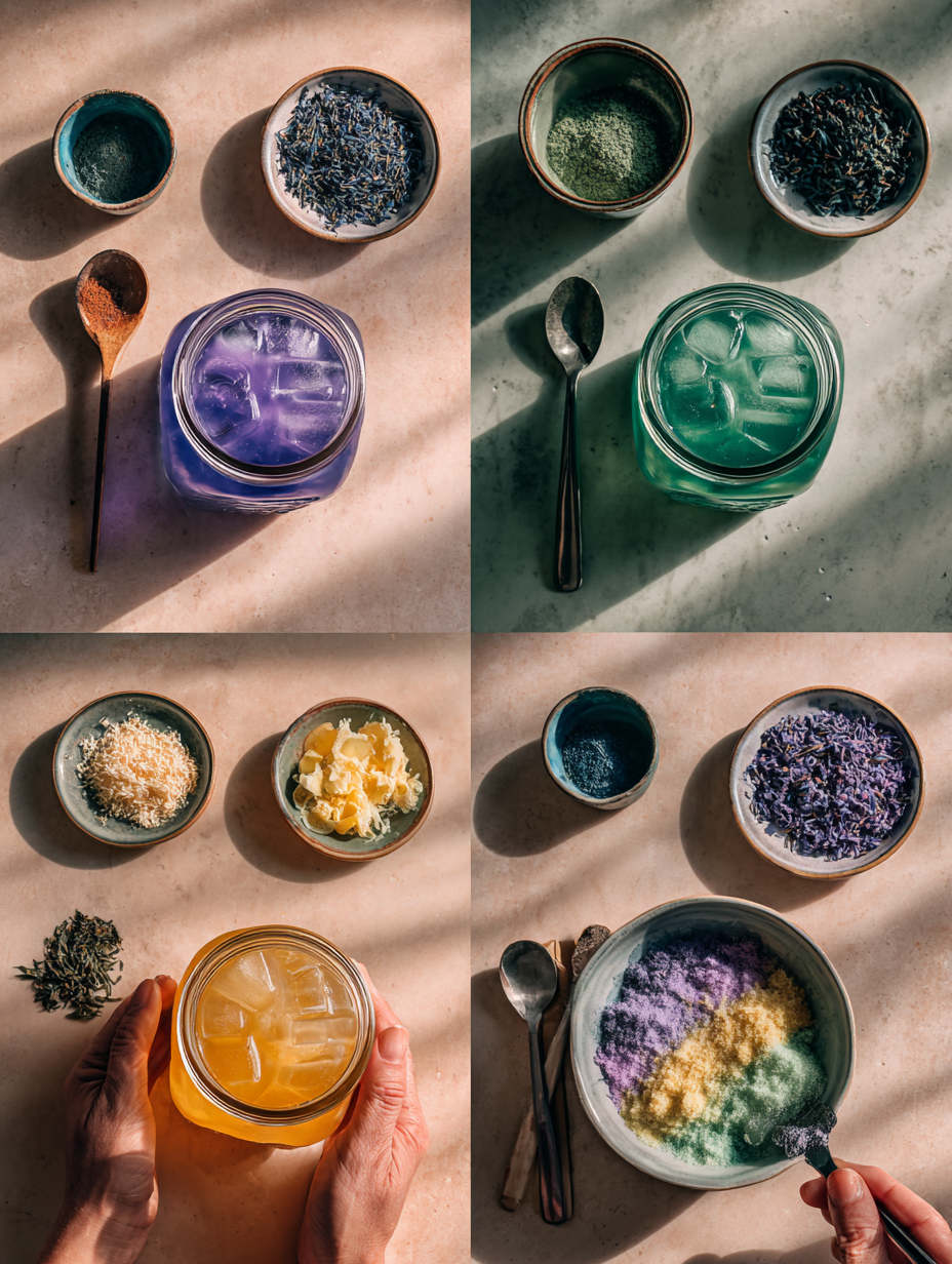 Steps for Butterfly Pea Flower Lemonade Recipe Color Change Drink