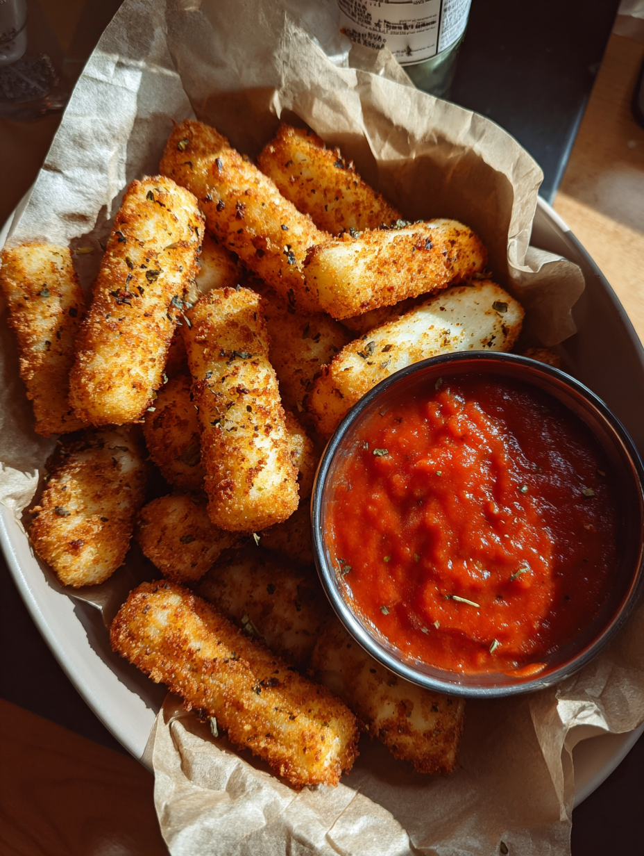 Ingredients for Stretchy Mozzarella Sticks with Marinara