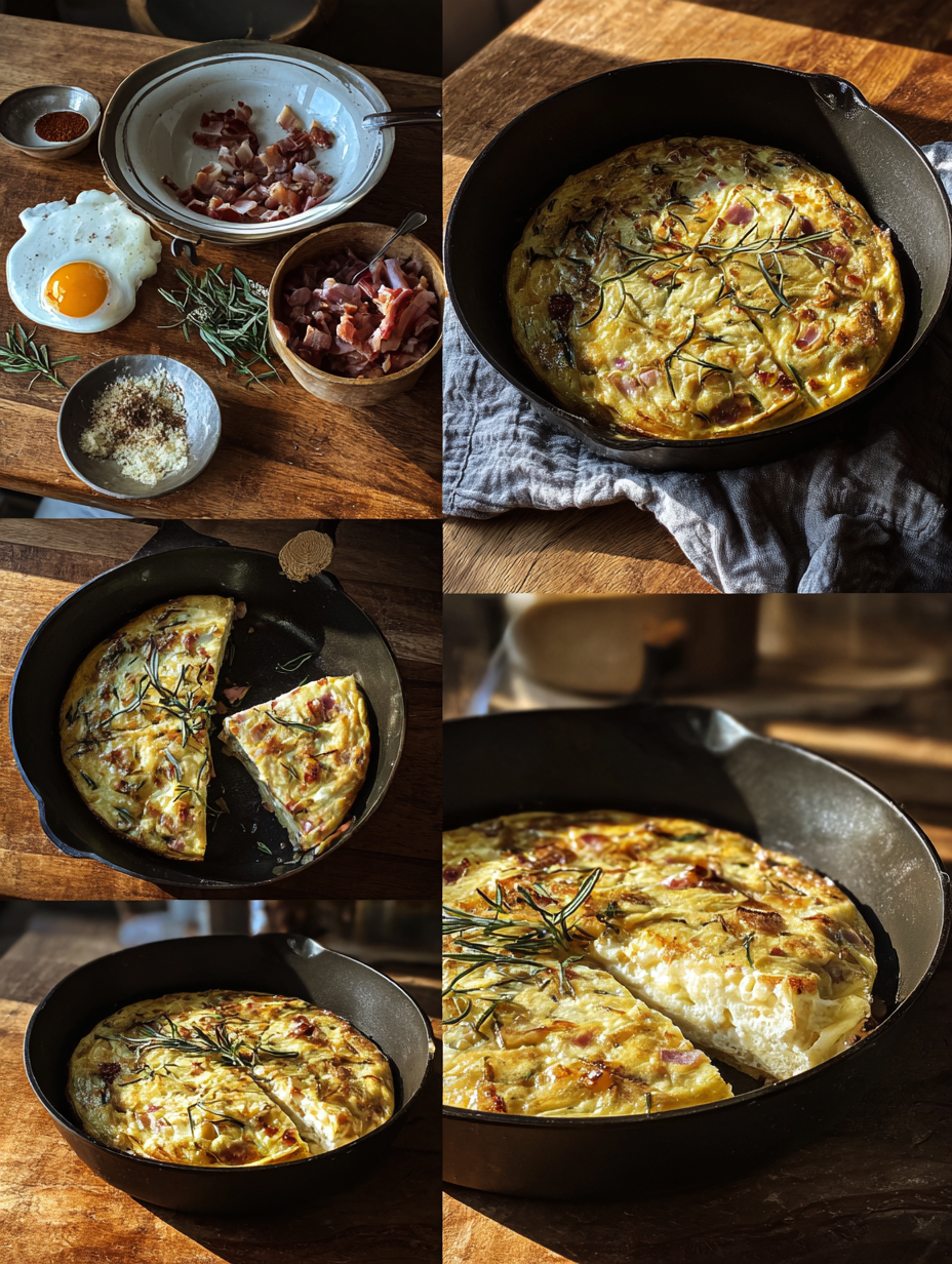 Steps for Delicious Turkey Ham Cheese Frittata
