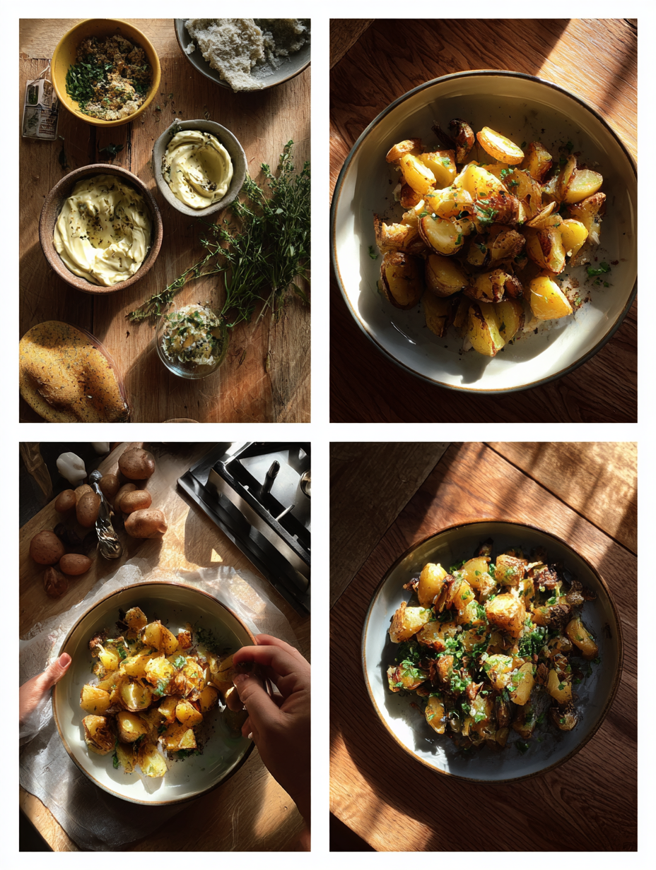 Steps for Smashed Potatoes with Garlic Aioli Recipe Crispy Appetizer