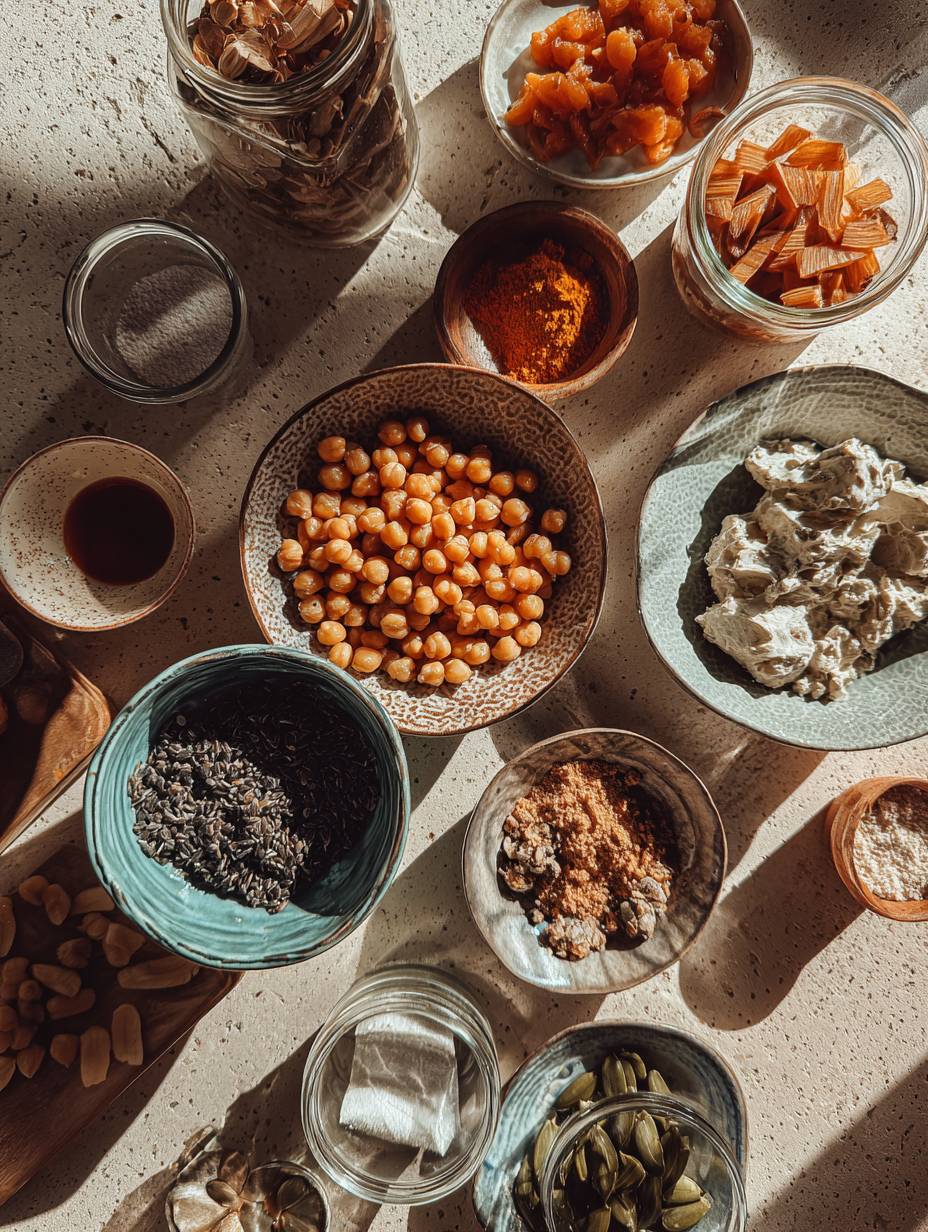 Ingredients for Spicy Chickpea Protein-Packed Snack