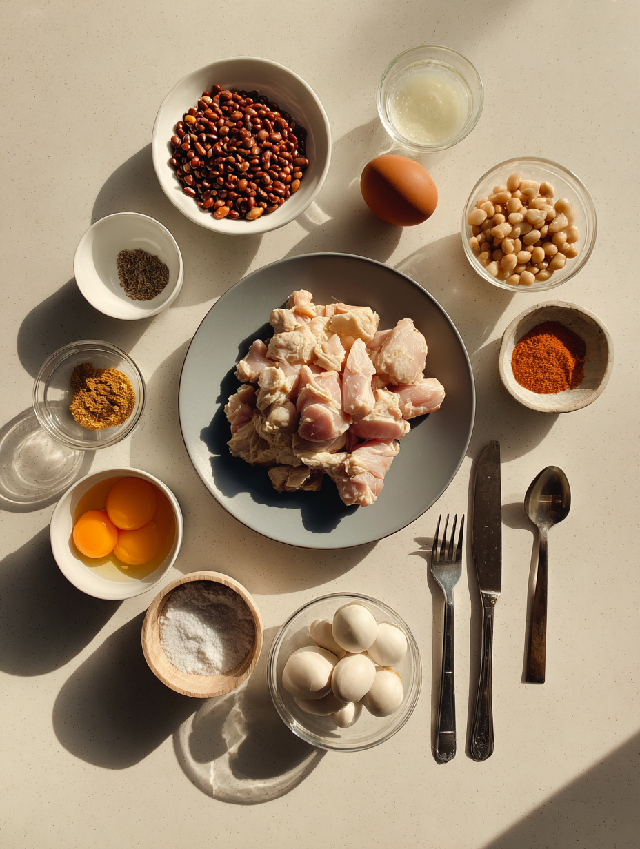 Ingredients for Slow Cooker Creamy White Bean Chicken Recipe