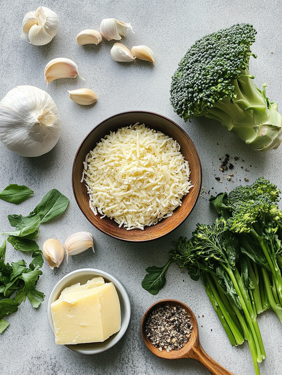 Ingredients for Vegan Cheesy Broccoli Soup