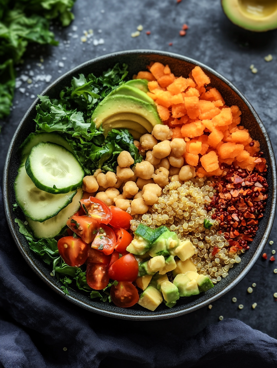 Ingredients for Vegan Quinoa Bowl