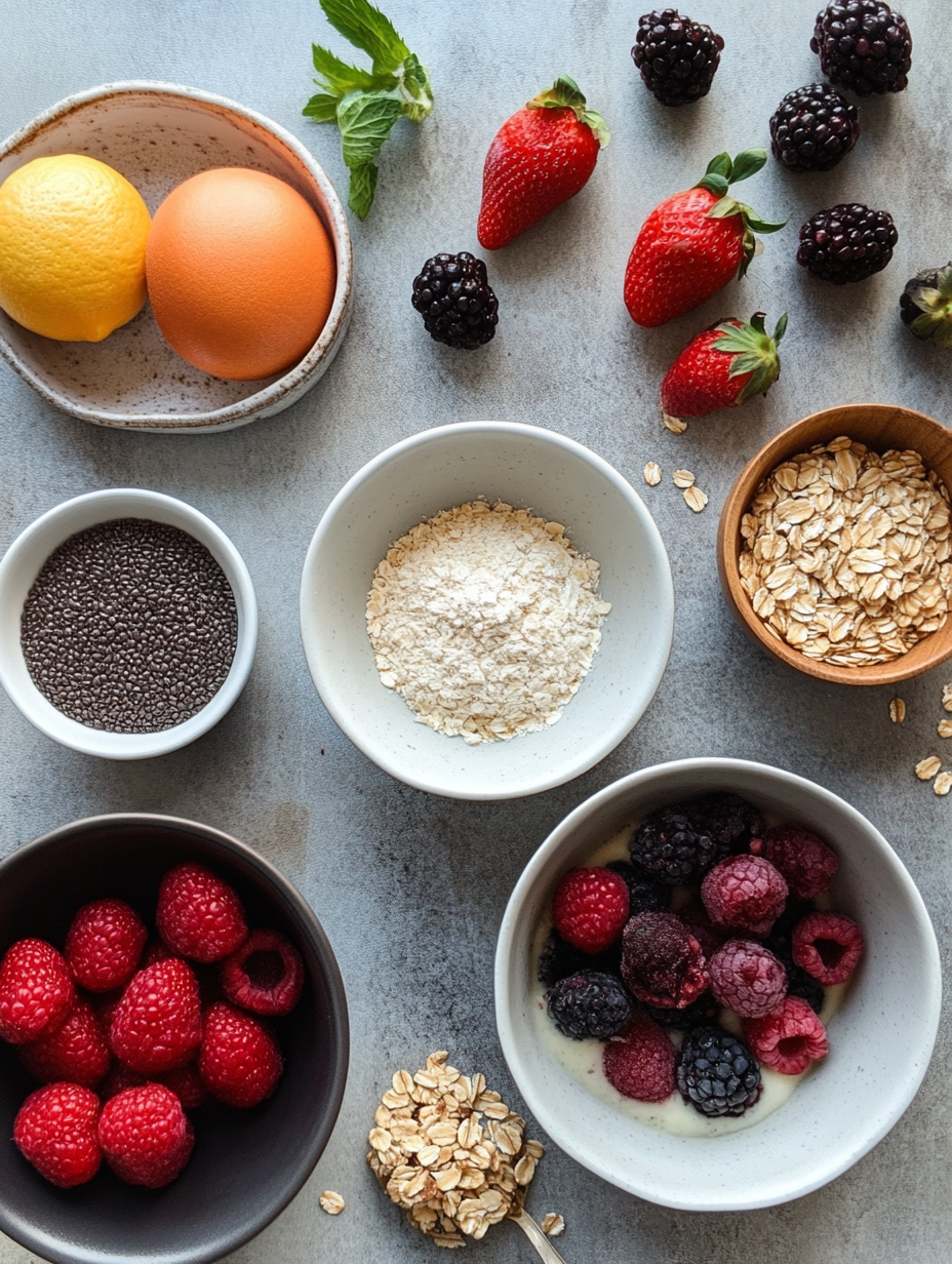 Ingredients for Vegan Berry Smoothie