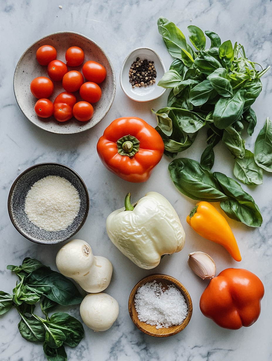 Ingredients for Vegan Stuffed Peppers