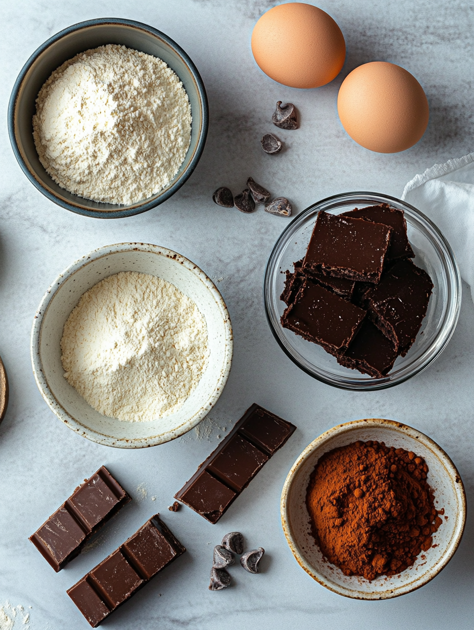 Ingredients for Vegan Chocolate Brownies