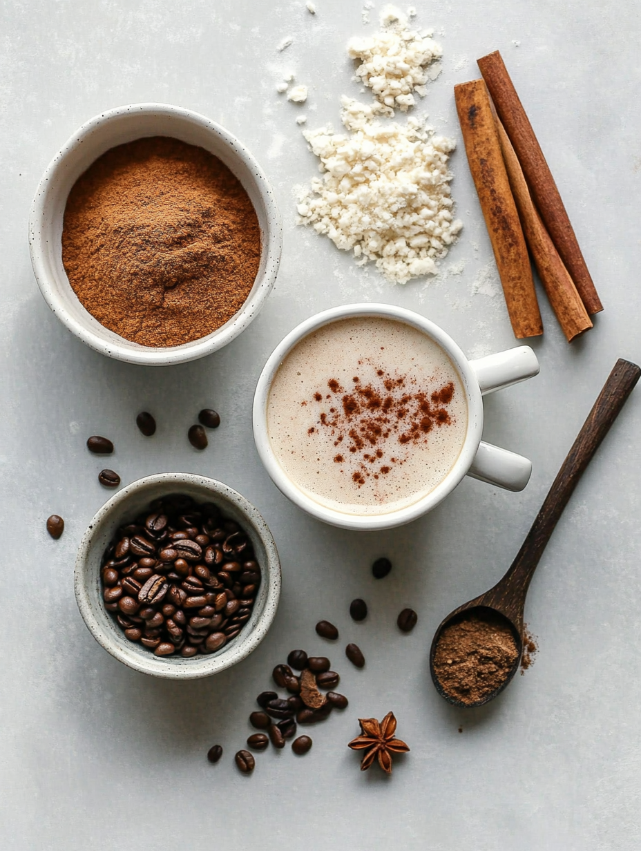Ingredients for Vegan Pumpkin Spice Latte