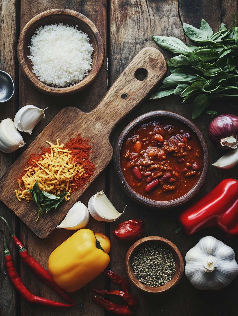 Ingredients for Spicy Vegan Chili