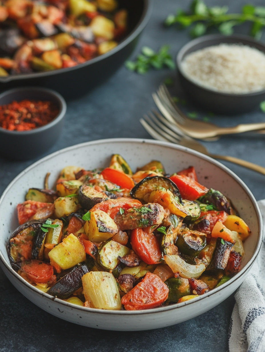 Steps for Air Fryer Ratatouille A Vegetable Delight