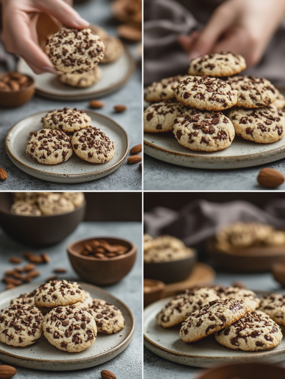 Steps for Air Fryer Almond Joy Cookies
