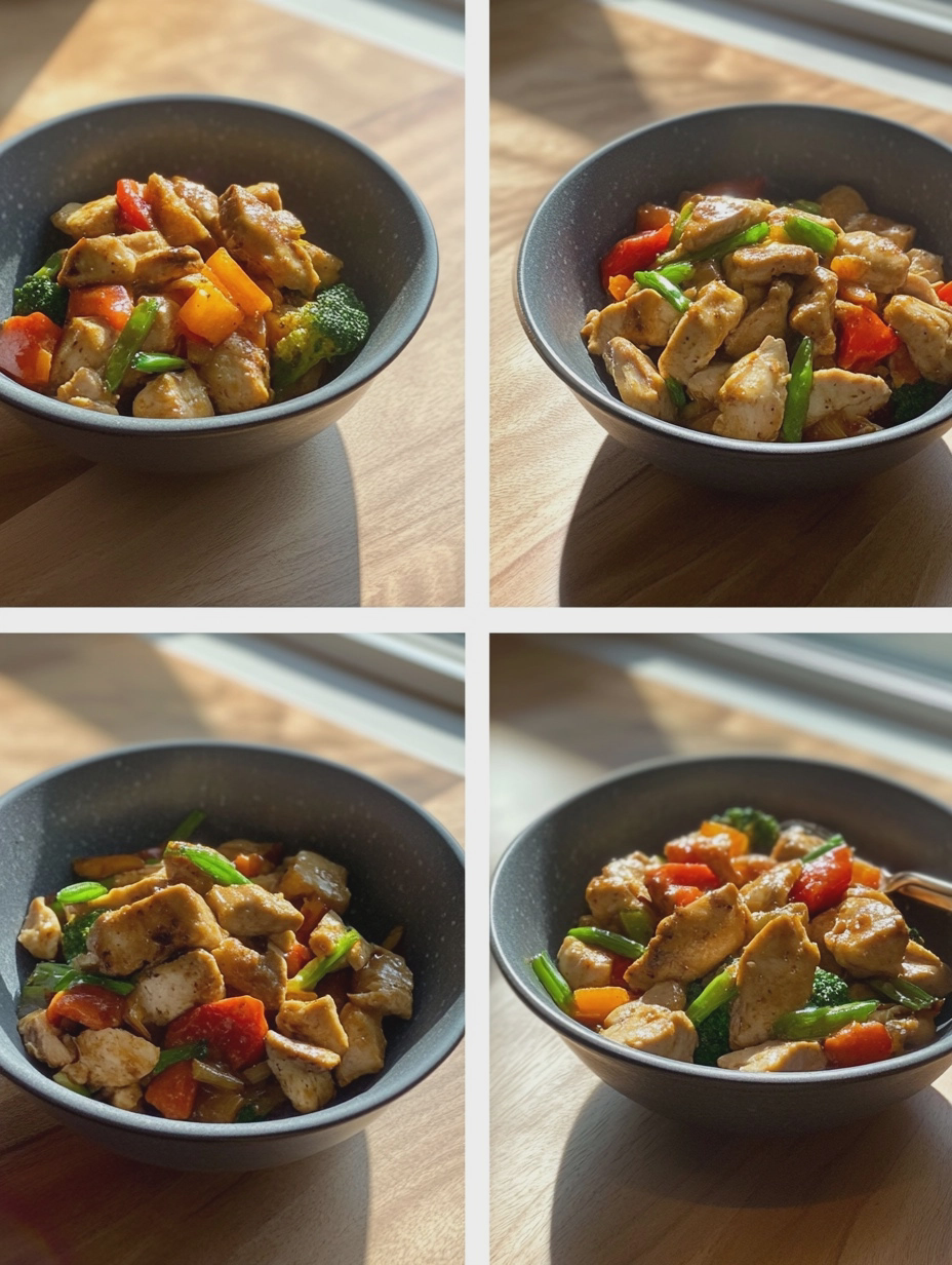 Steps for Air Fryer Chicken Stir-Fry Quick Dinner
