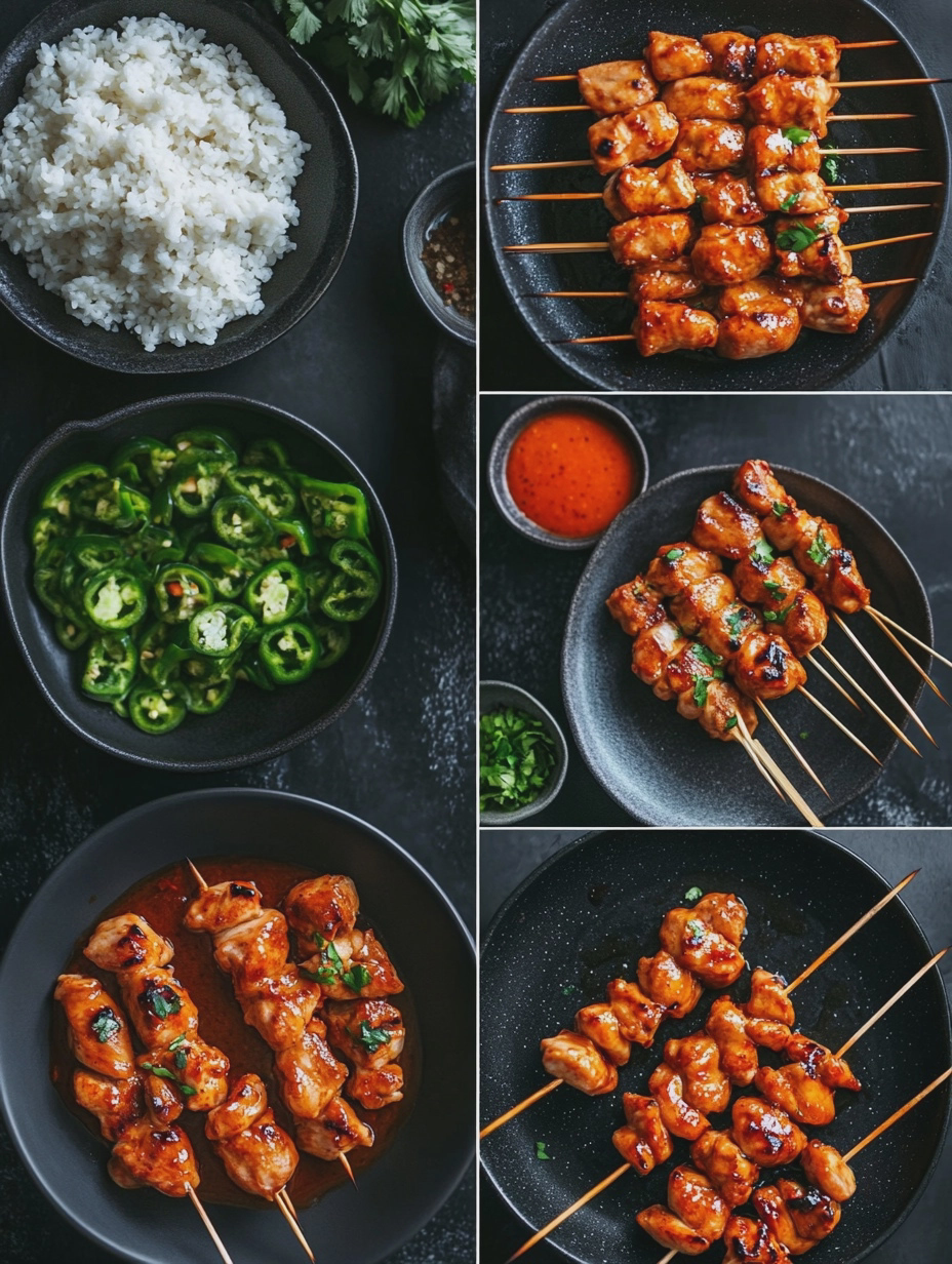 Steps for Air Fryer Teriyaki Chicken Skewers
