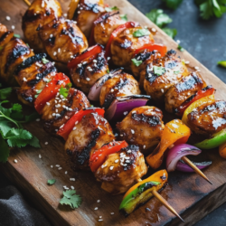 Air Fryer Teriyaki Chicken Skewers