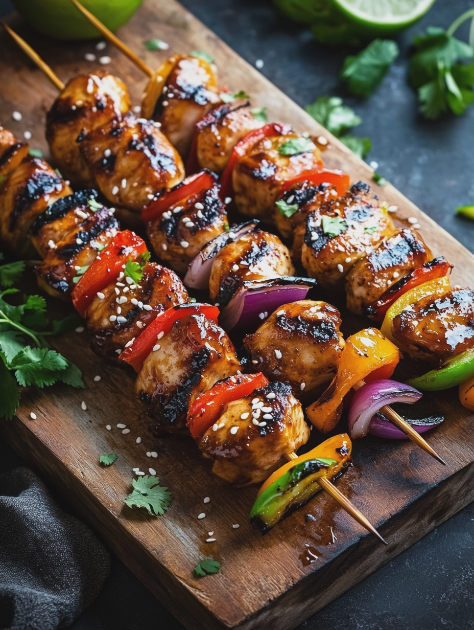 Air Fryer Teriyaki Chicken Skewers