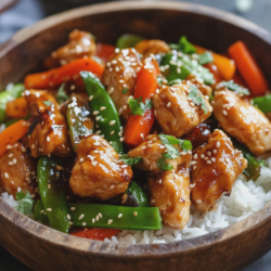 Air Fryer Chicken Stir-Fry Quick Dinner