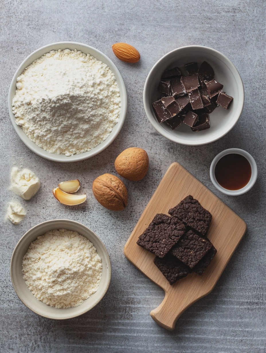 Ingredients for Air Fryer Almond Joy Cookies