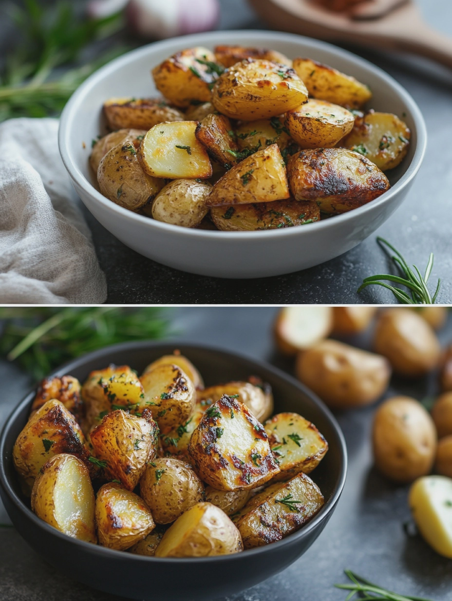 Steps for Air Fryer Herb Roasted Potatoes