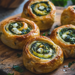Air Fryer Spinach Feta Pinwheels
