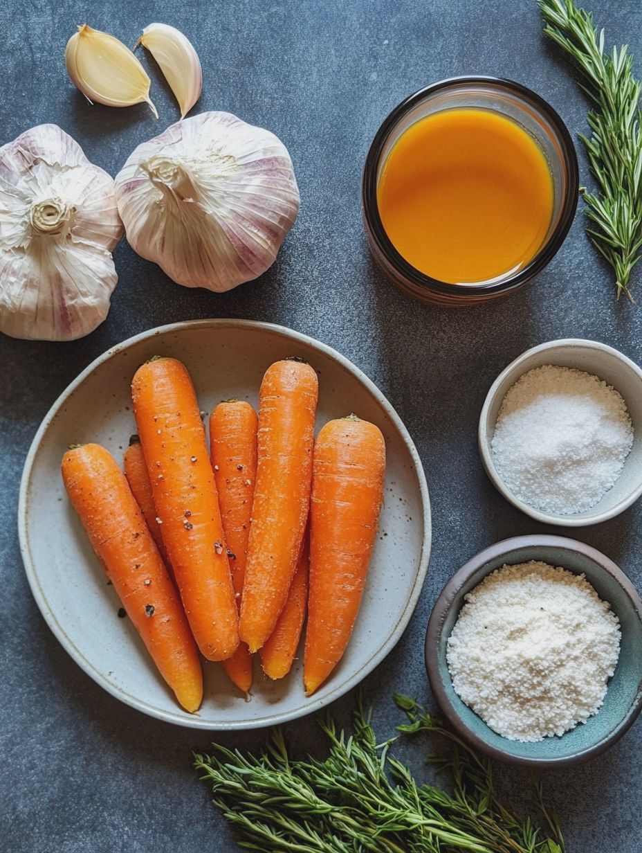 Ingredients for Air Fryer Carrots A Sweet Savory Side