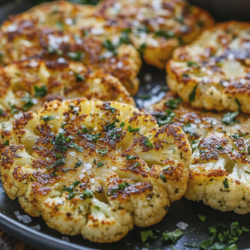Air Fryer Garlic Herb Cauliflower Steaks
