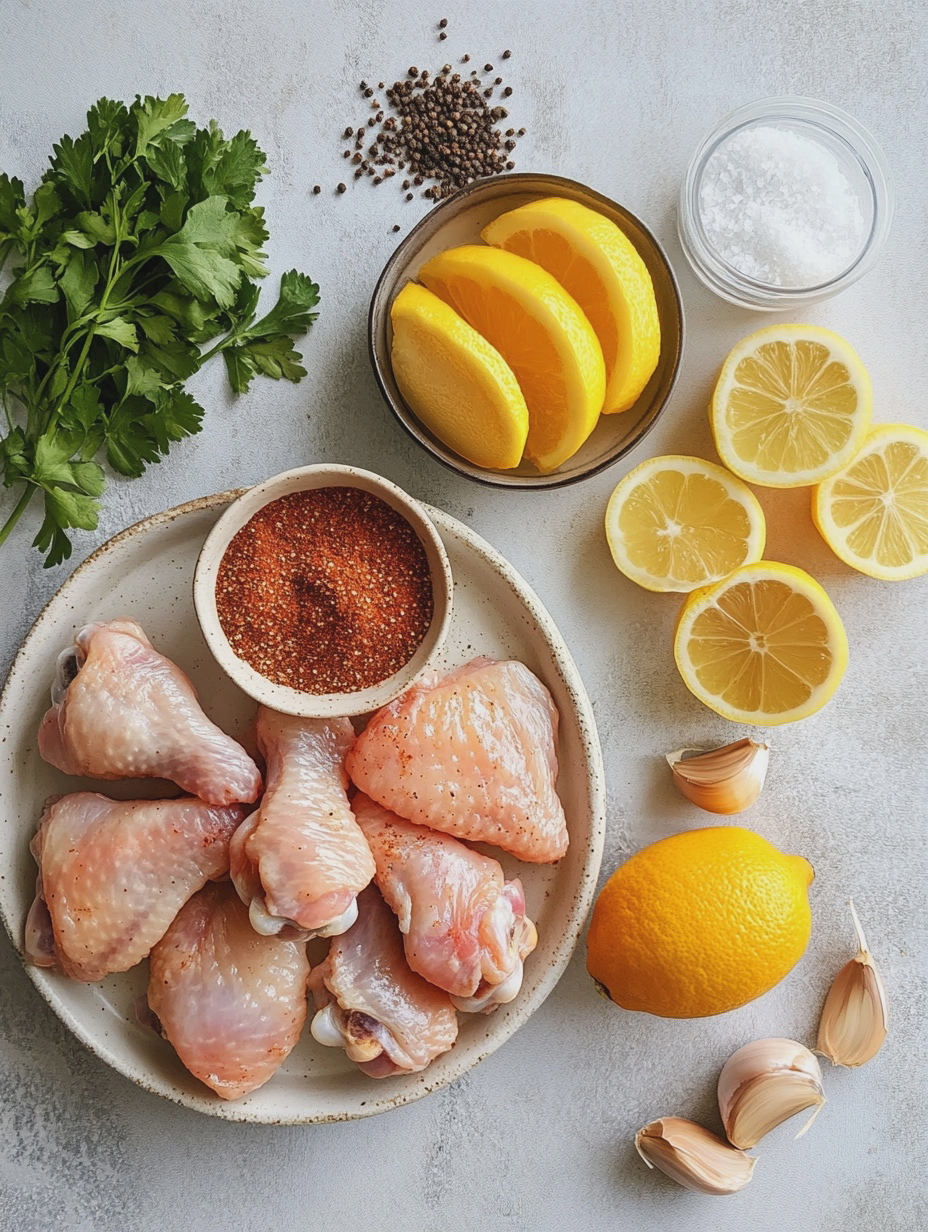 Ingredients for Air Fryer Lemon Pepper Chicken Wings