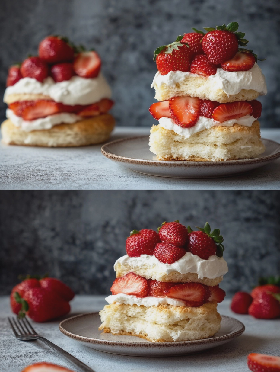 Steps for Air Fryer Strawberry Shortcake