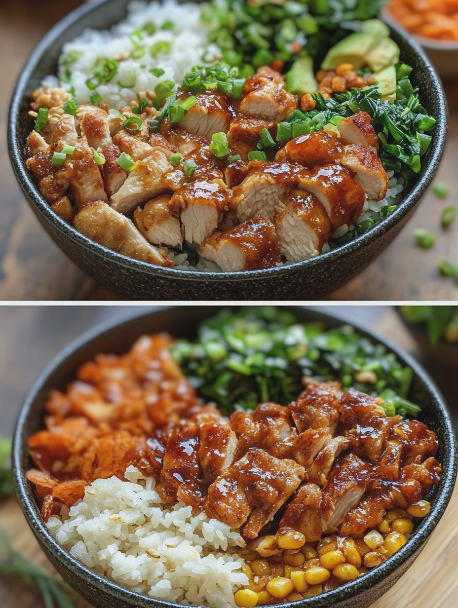 Steps for Air Fryer Teriyaki Chicken Bowls