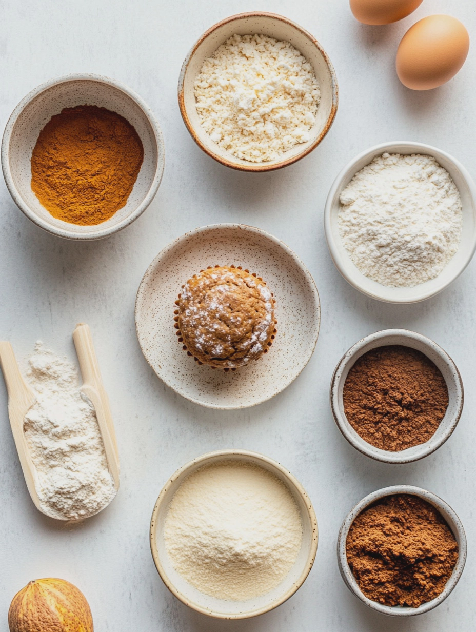 Ingredients for Air Fryer Pumpkin Spice Muffins