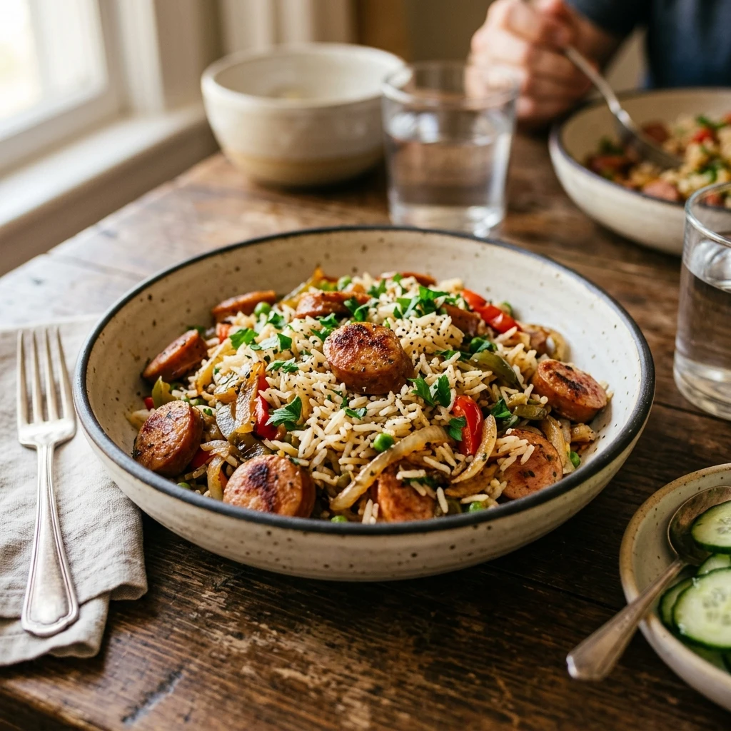 $10 Dinner Sausage and Rice Family