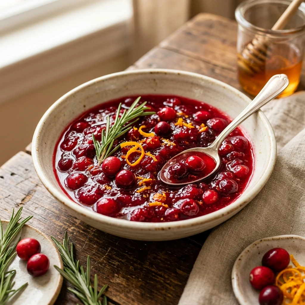10-Min Cranberry Sauce With Honey