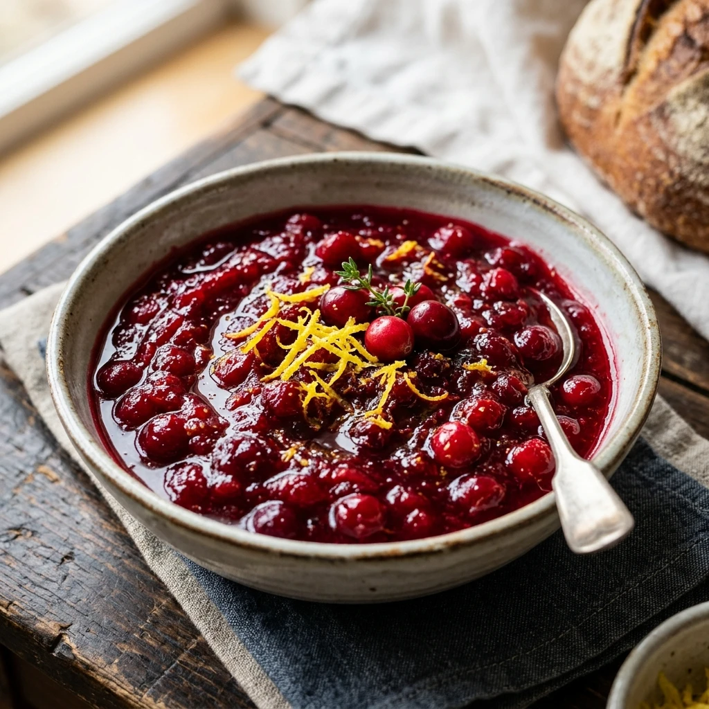 10-Min Cranberry Sauce With Lemon Zest