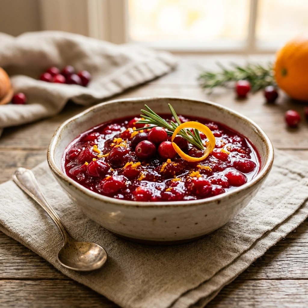 10-Min Cranberry Sauce With Orange Juice