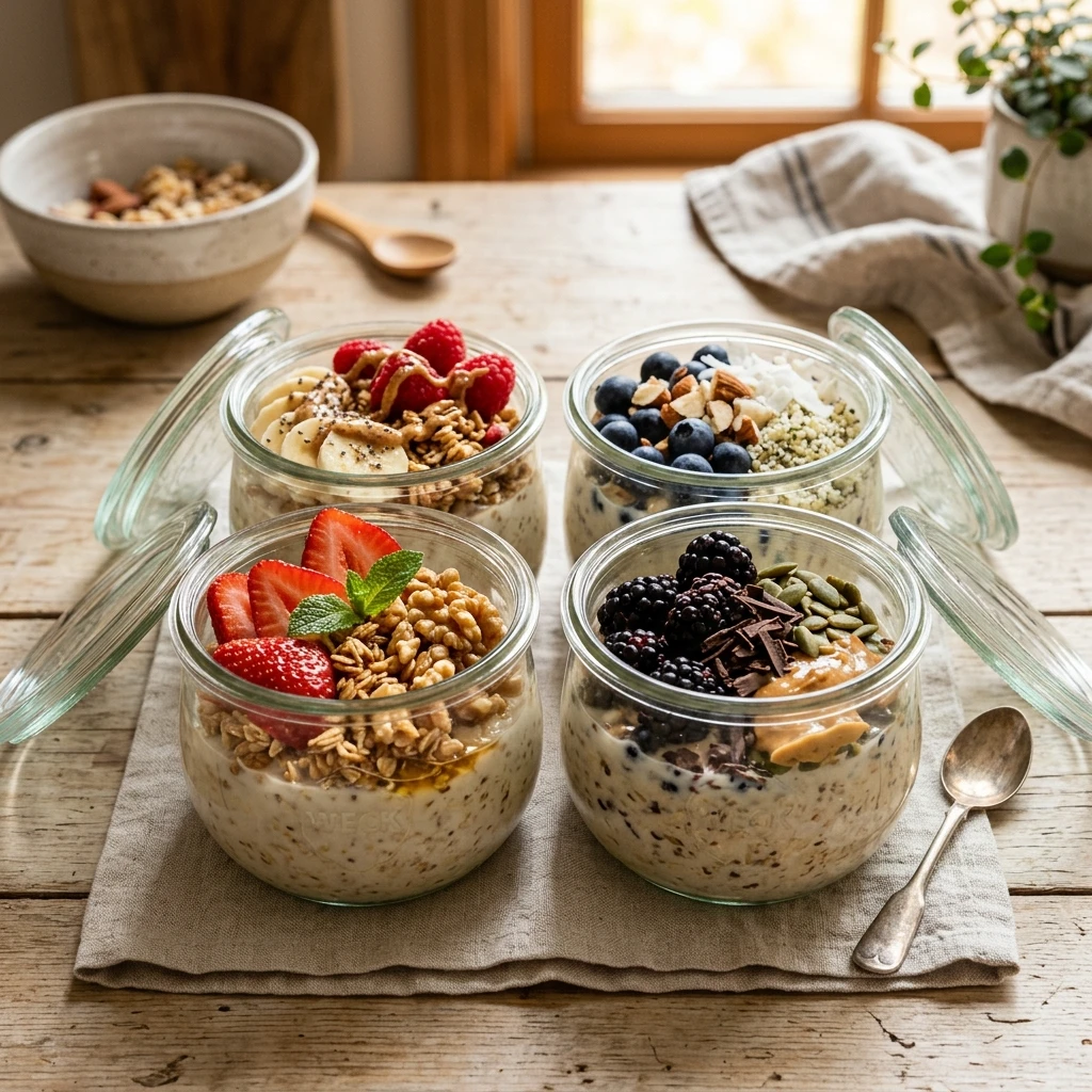 10-Min Overnight Oats Meal Prep