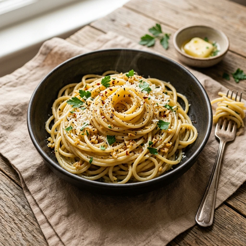 10 Minute Garlic Butter Noodles
