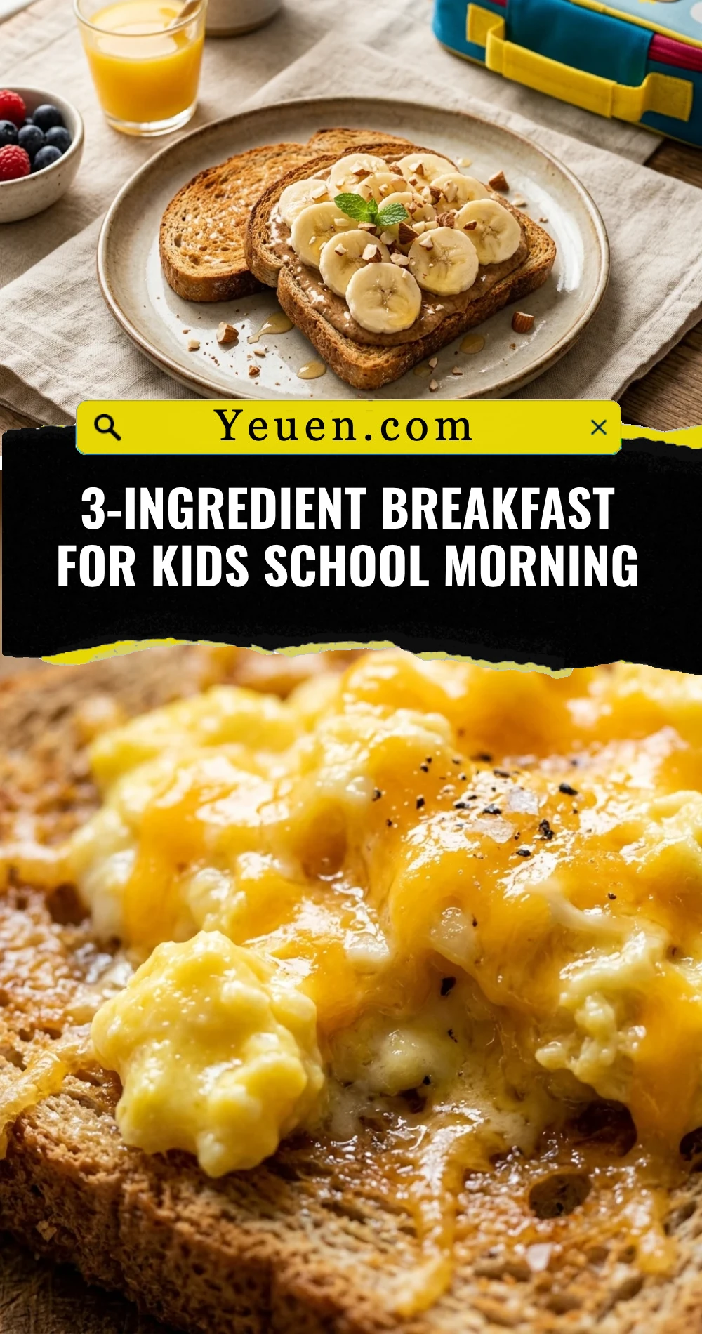 3-Ingredient Breakfast For Kids School Morning