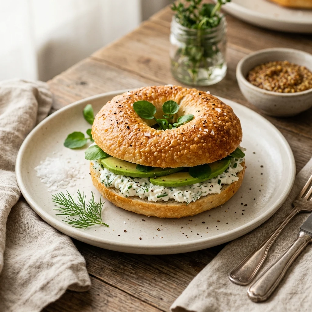 3 Ingredient Cottage Cheese Bagels High Protein 20g