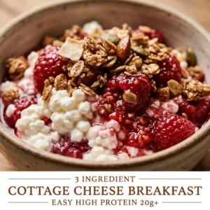 3 Ingredient Cottage Cheese Breakfast 20g+ Easy High Protein