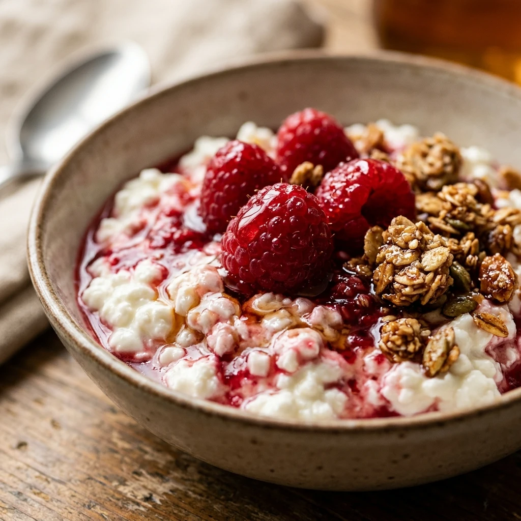 3 Ingredient Cottage Cheese Breakfast Bowl 20g+ Easy High Protein Breakfast