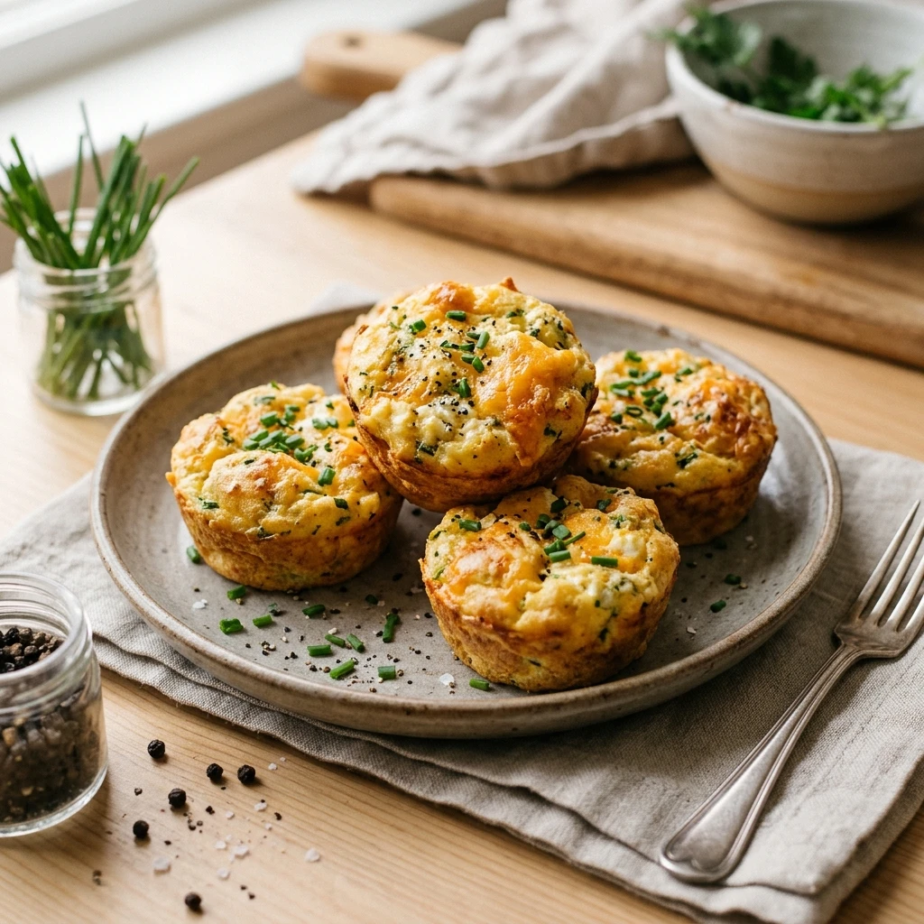 3 Ingredient Cottage Cheese Egg Muffins 20g+ High Protein Easy Breakfast