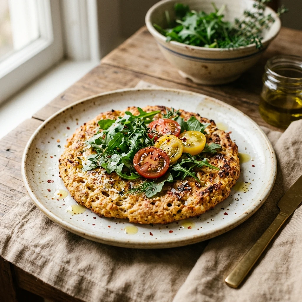3 Ingredient Cottage Cheese Flatbread High Protein