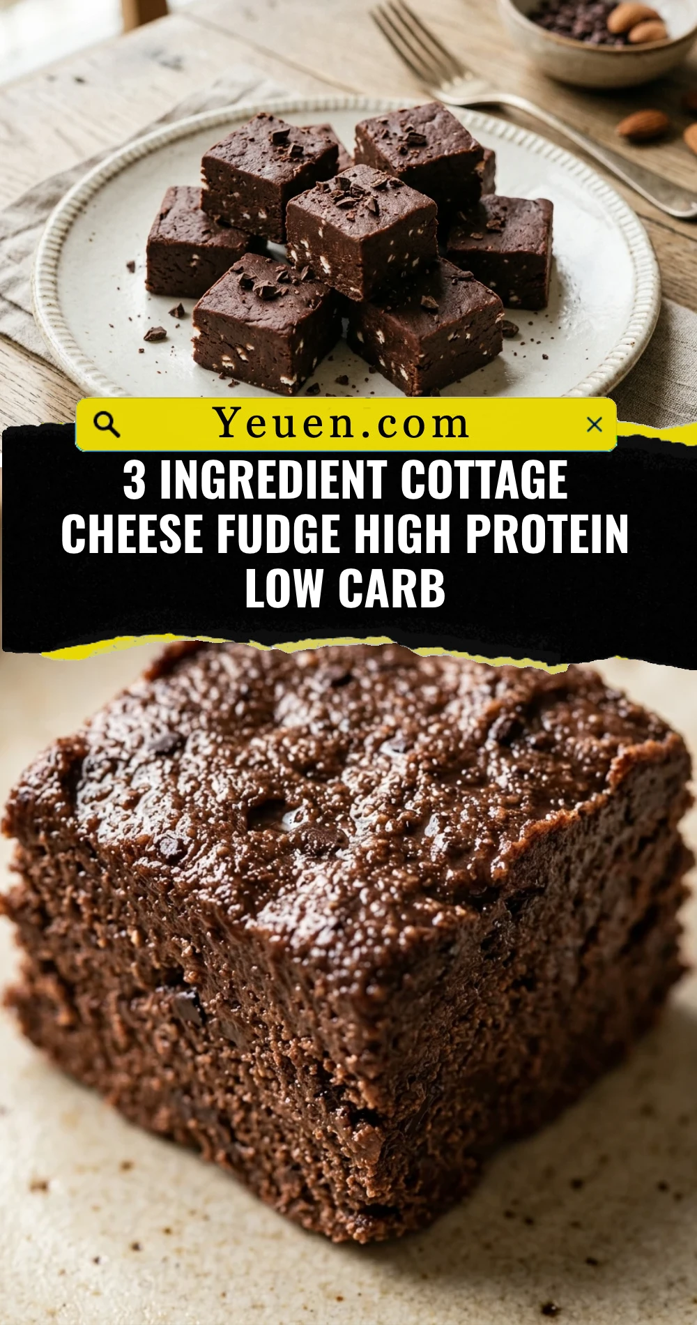 3 Ingredient Cottage Cheese Fudge High Protein Low Carb