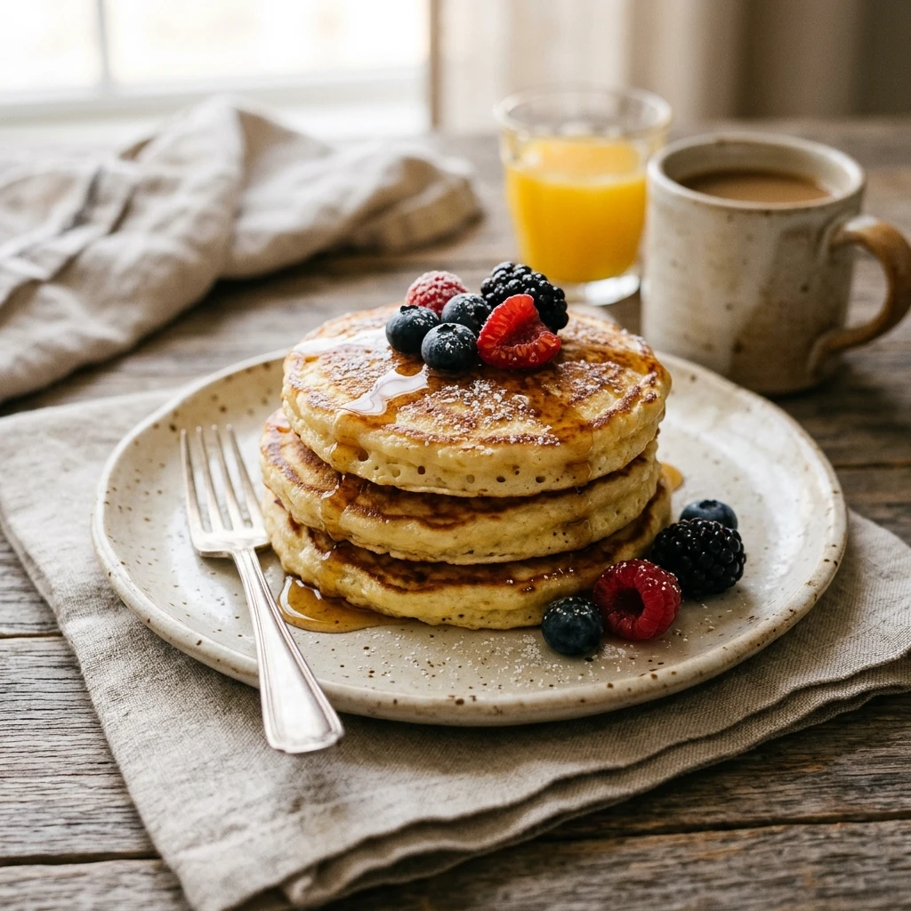 3 Ingredient Cottage Cheese Pancakes 20g+ Easy High Protein Breakfast