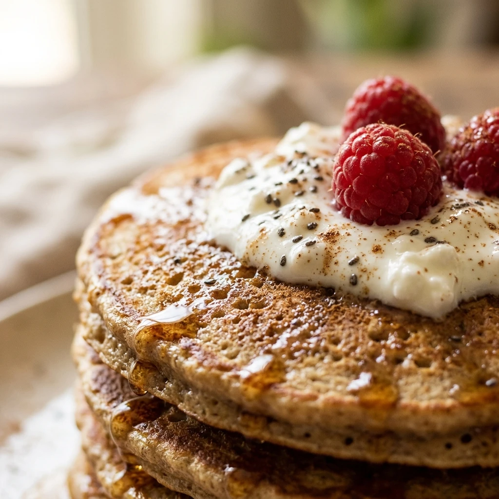 3 Ingredient Cottage Cheese Pancakes 20g+ High Protein Easy Breakfast
