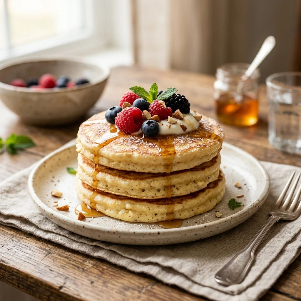 3 Ingredient Cottage Cheese Pancakes Fluffy No Banana Healthy