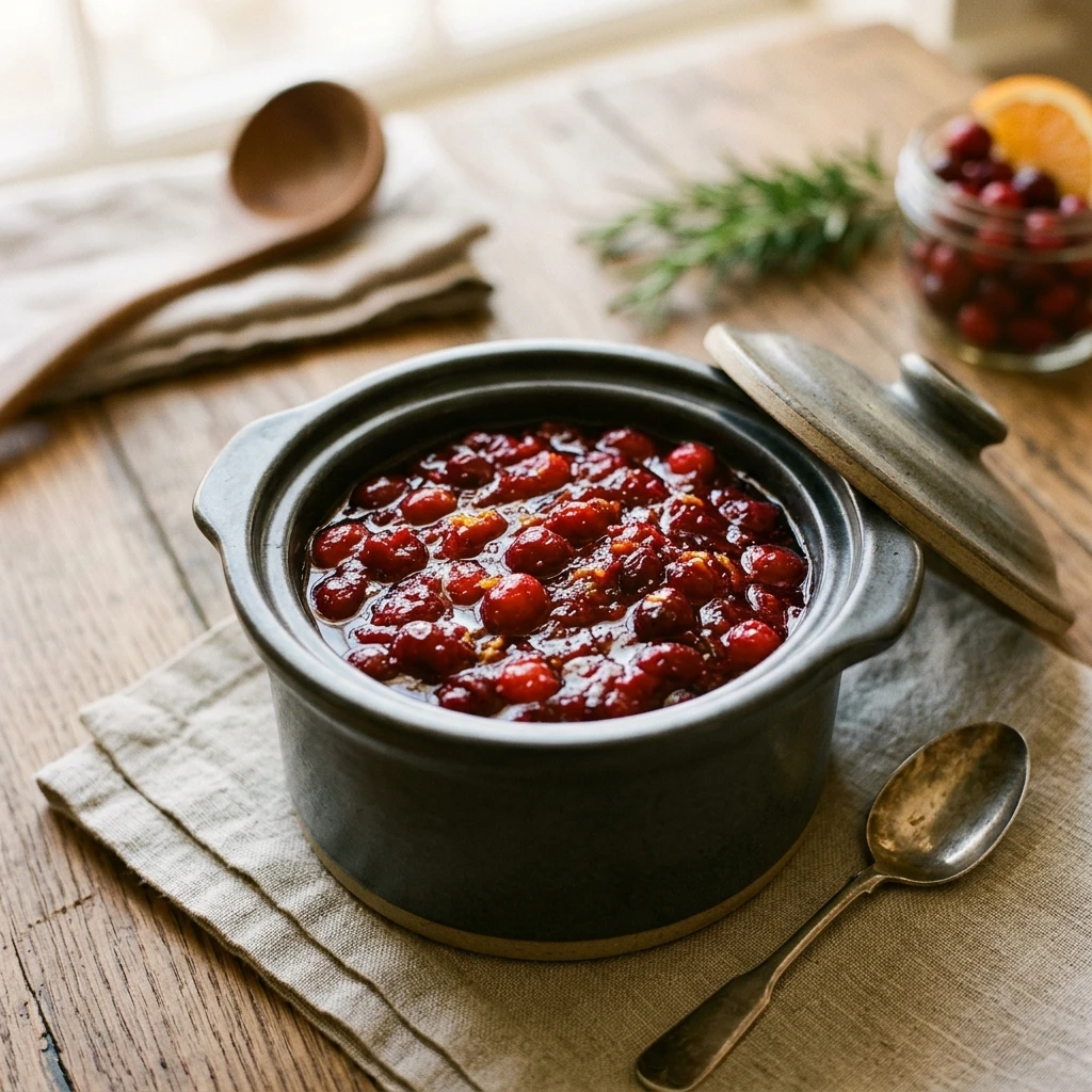 3-Ingredient Cranberry Sauce Slow Cooker